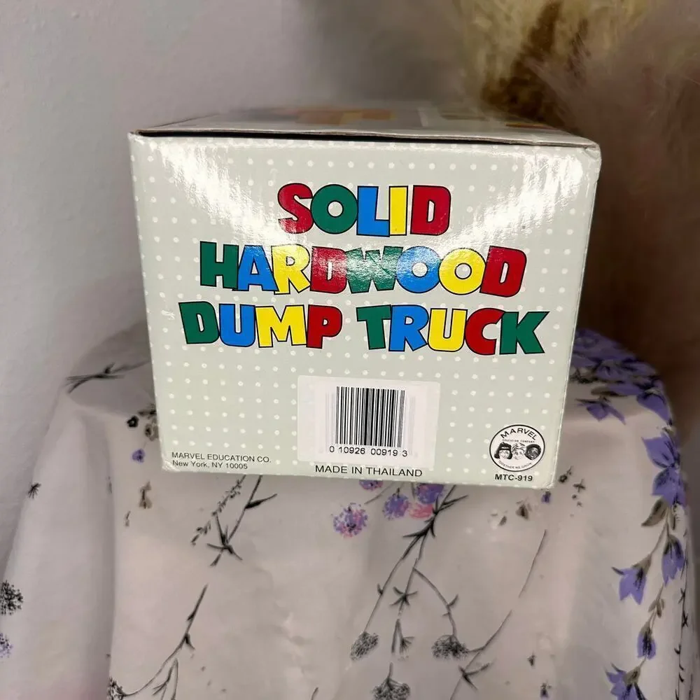 Solid Hardwood Dump Truck Educational Toy